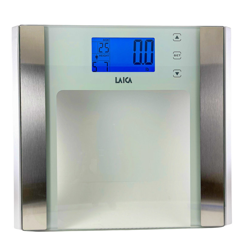 LAICA Stainless Steel and Glass Body Composition Digital Bathroom Scale